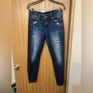 Express Jeans ripped skinny mid rise
